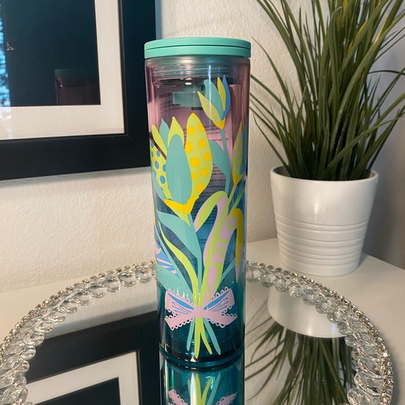 NWT Starbucks Flower Twist Sip Lid Tumbler 16oz - Picture 4 of 4